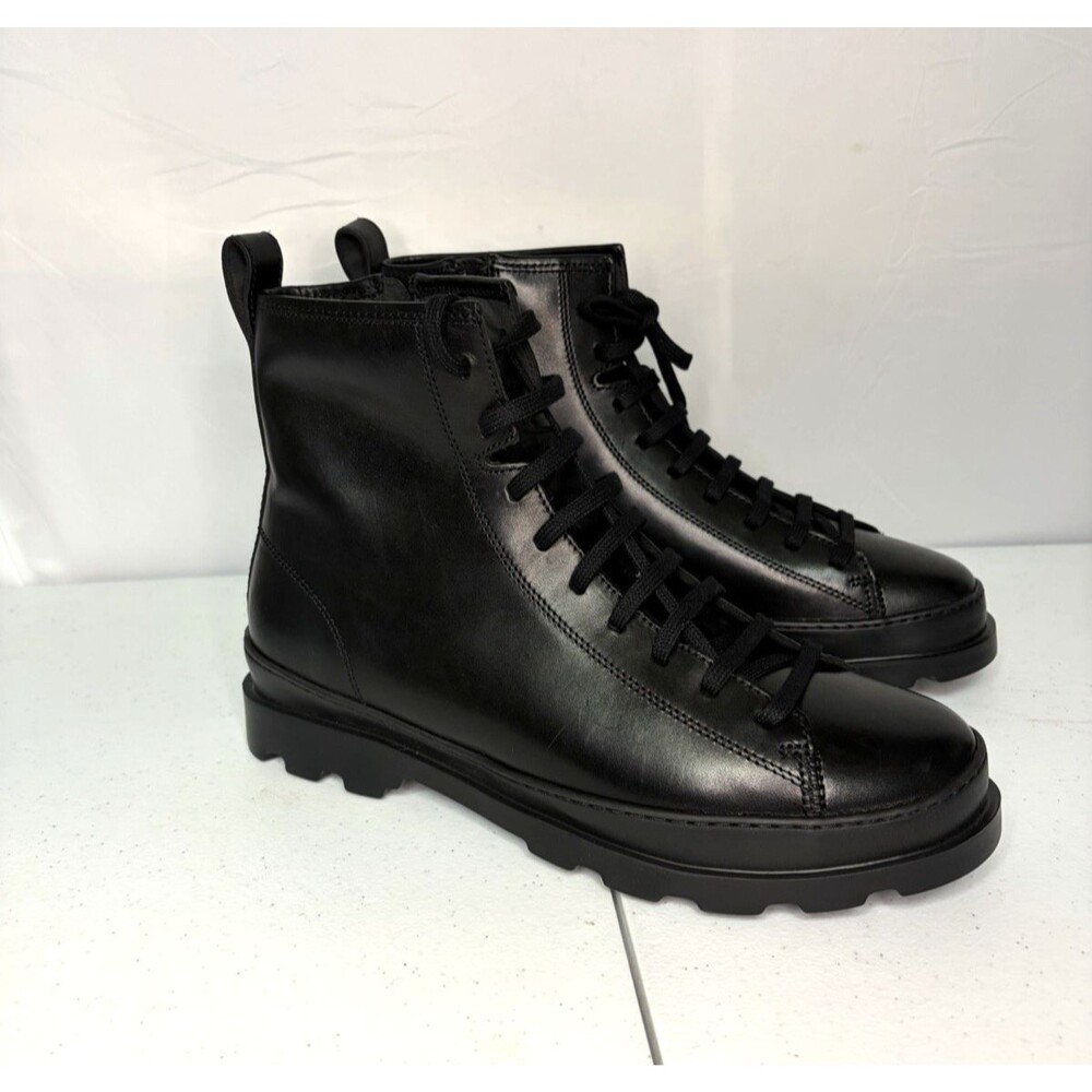 Camper Brutus Boots Black Leather Men's 44 US 11 New in Box Retail $220.00